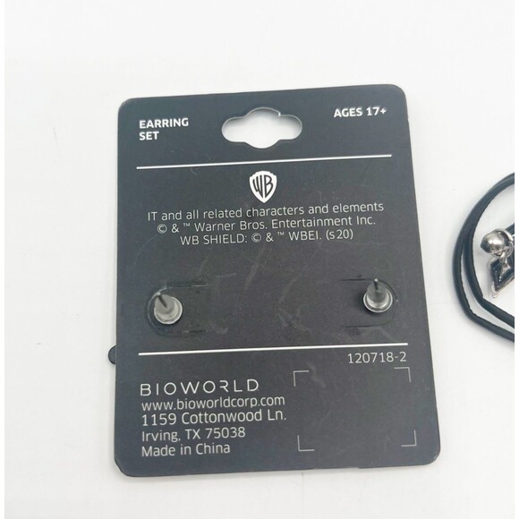 Halloween Villain Penny Wise Clown IT Earrings And Time To Float Bracelet WB - Picture 6 of 8